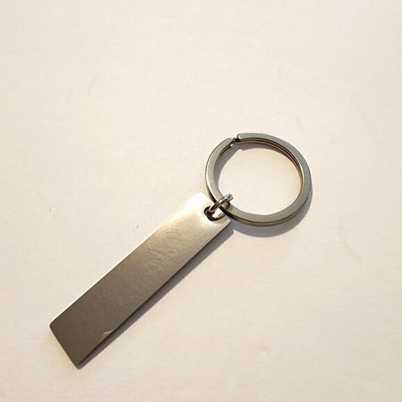 Unbranded Plain Silver Toned Keychain NWOT - Picture 1 of 3